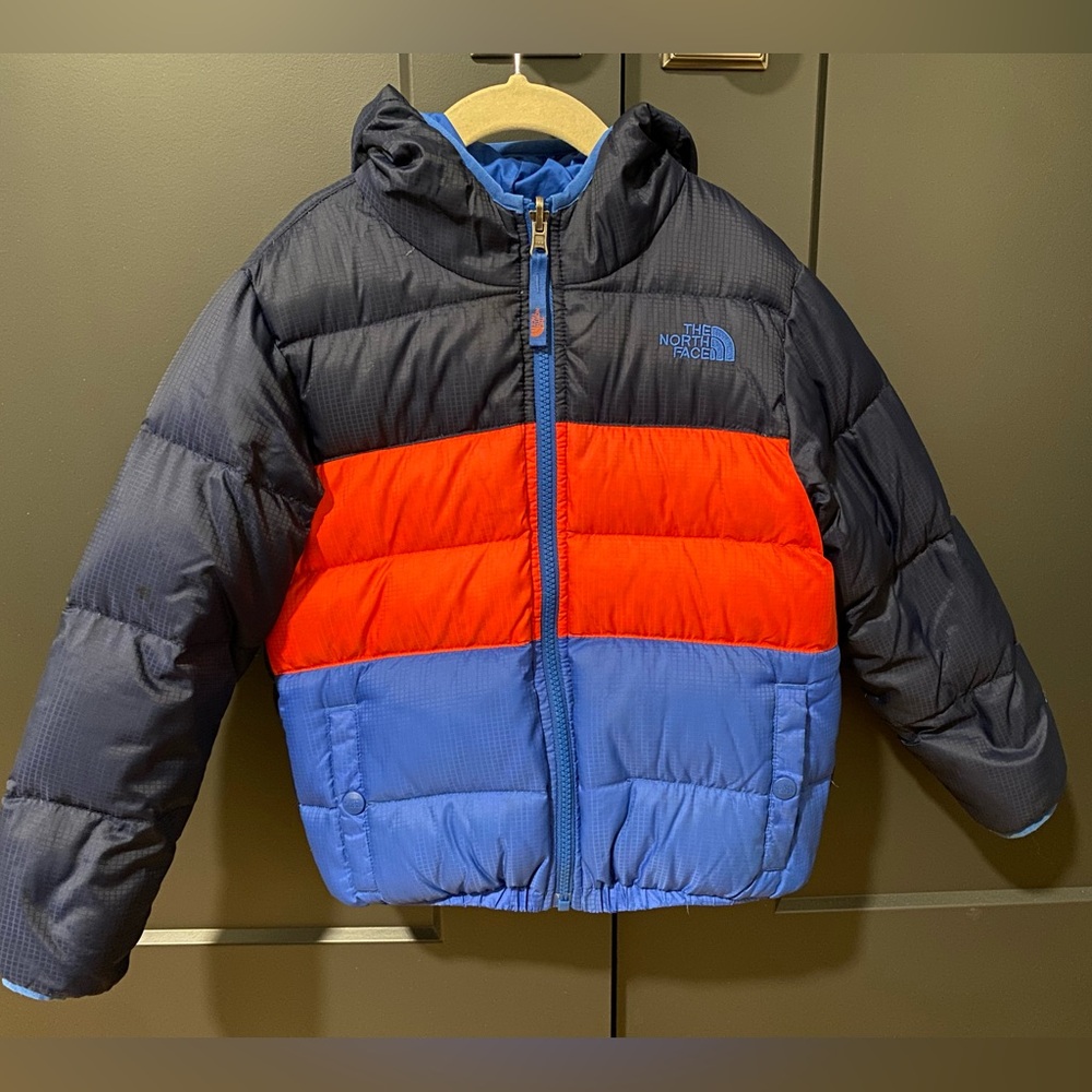 The North Face Boys Hooded Reversible Puffer Coat